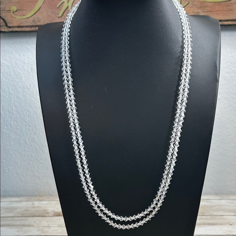 Elegant Clear Crystal Necklace